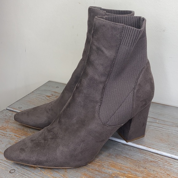 Steve Madden Rosalie Gray Sock Ankle Booties Size 11 - Picture 5 of 13
